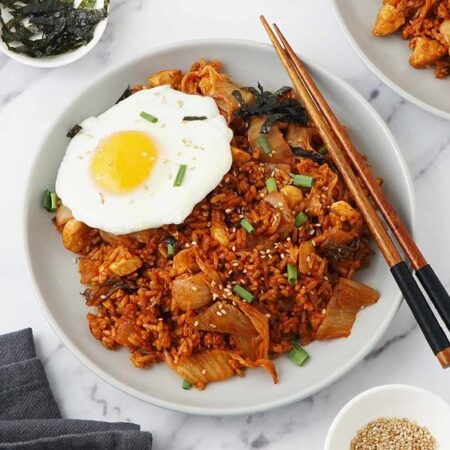 Oriz i Skuqur me Kimchi