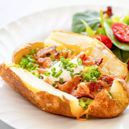 Patate të Pjekura të Mbushura