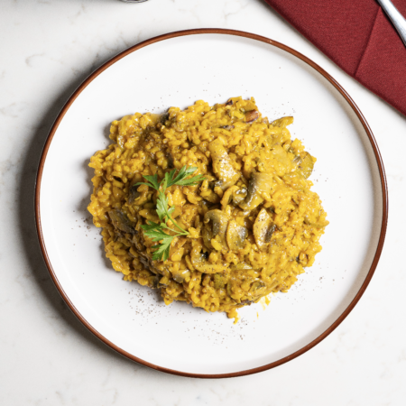 Risotto me Parmixhiano, Kungull dhe Kërpudha