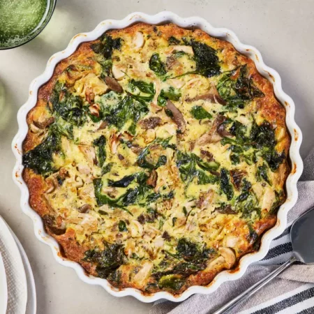 Quiche me Spinaq dhe Kërpudha